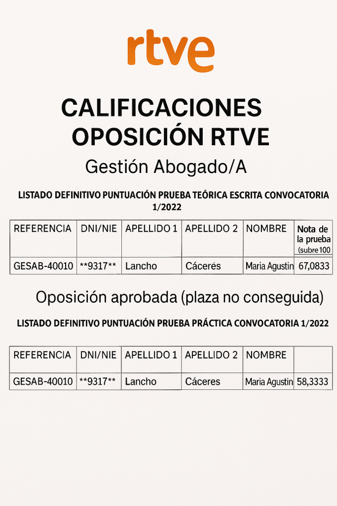 María Lancho, abogada en Alcobendas: aprueba la oposición de RTVE aunque sin plaza, y continúa al frente de su&nbsp;despacho